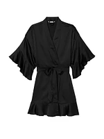 Satin Flounce Robe