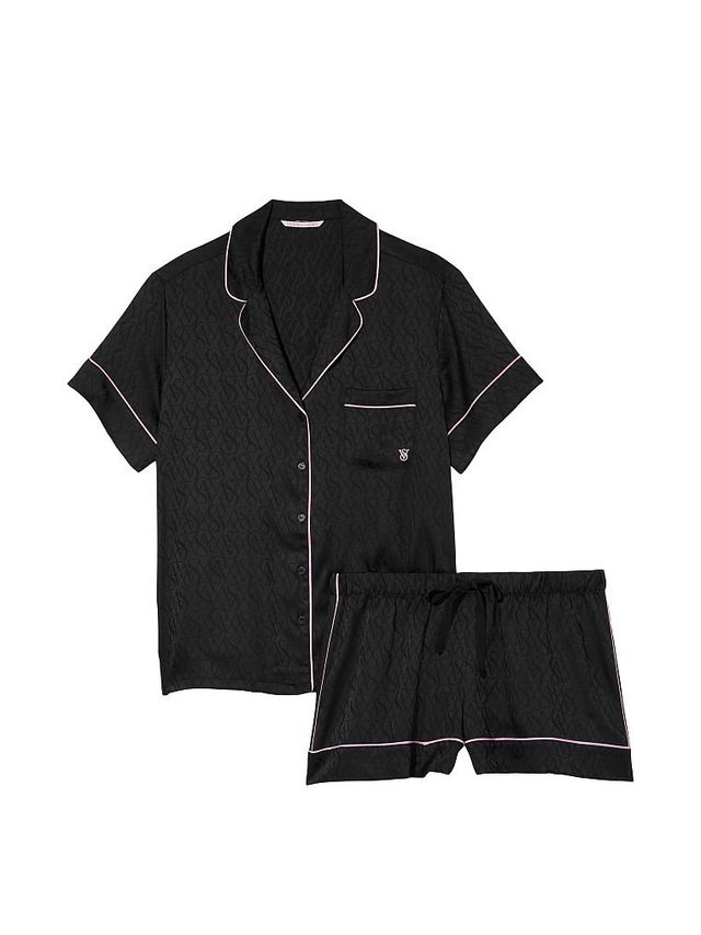 Linea Donatella Women's Marabou Feather Satin Pajama Set - Macy's