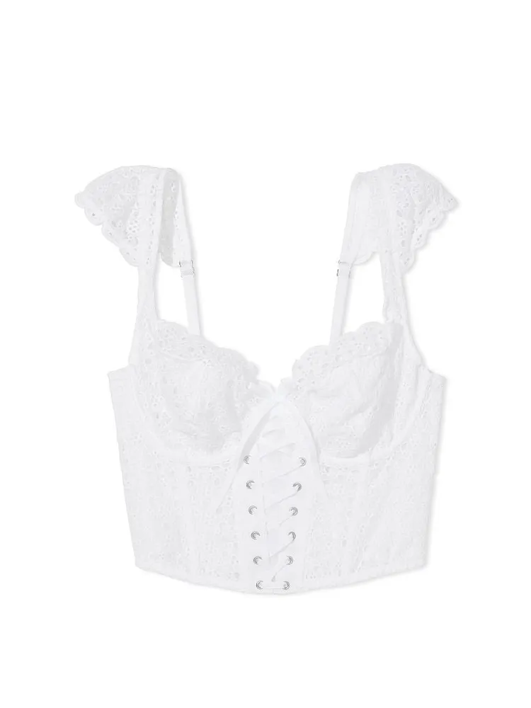 Dream Angels Eyelet Lace Unlined Corset Top