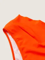 V Crossover High-Waist Bikini Bottom