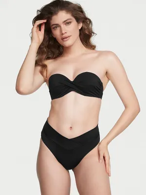 Mix-and-Match Crossover High-Waist Bikini Bottom