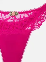 Butterfly Lace Thong Panty