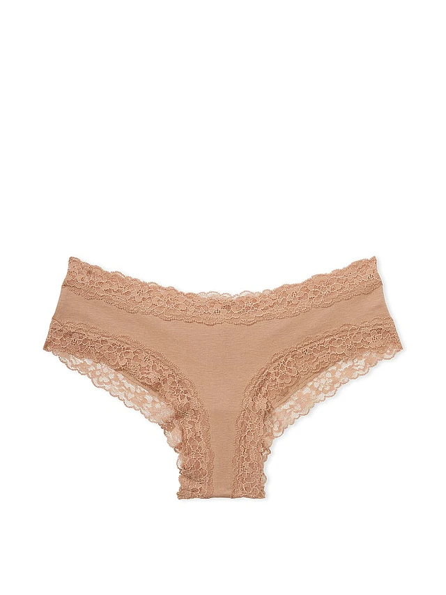 Vs 5-Pack Lace Waist Cotton Cheeky Panties
