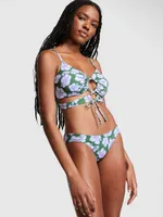 Ruched-Front Bikini Bottom