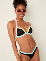 Push-Up Triangle Bikini Top with Rings