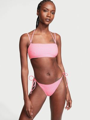 Gingham Brazilian String Bikini Bottom