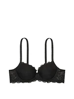 Lightly Lined Ribbon Slot Demi Bra