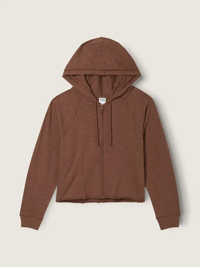 Cotton Fleece Lace-Up Hoodie