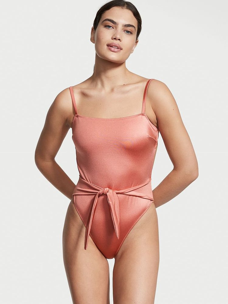 Tie-Front One-Piece Swimsuit