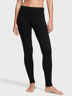 Yoga Mid-Rise Foldover Leggings