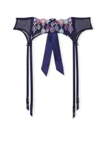 Bejeweled Embroidery Garter