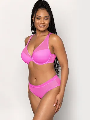 Sheer Mesh High Leg Brief Panty
