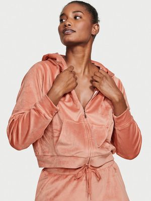 Velour Full-Zip Hoodie