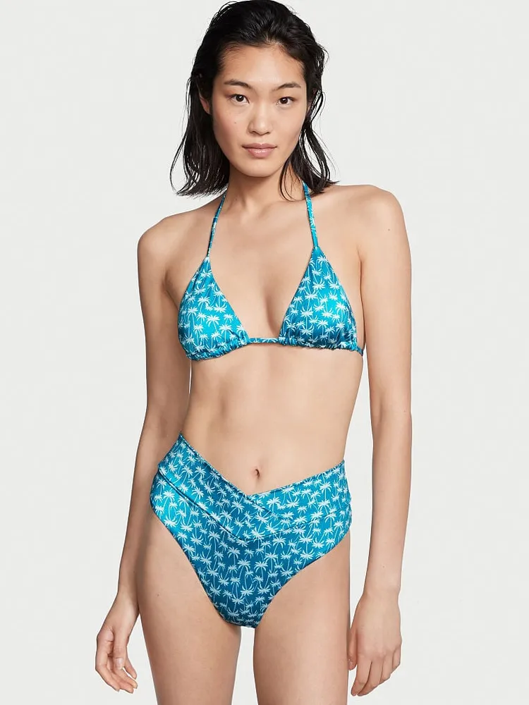 V Crossover High-Waist Bikini Bottom