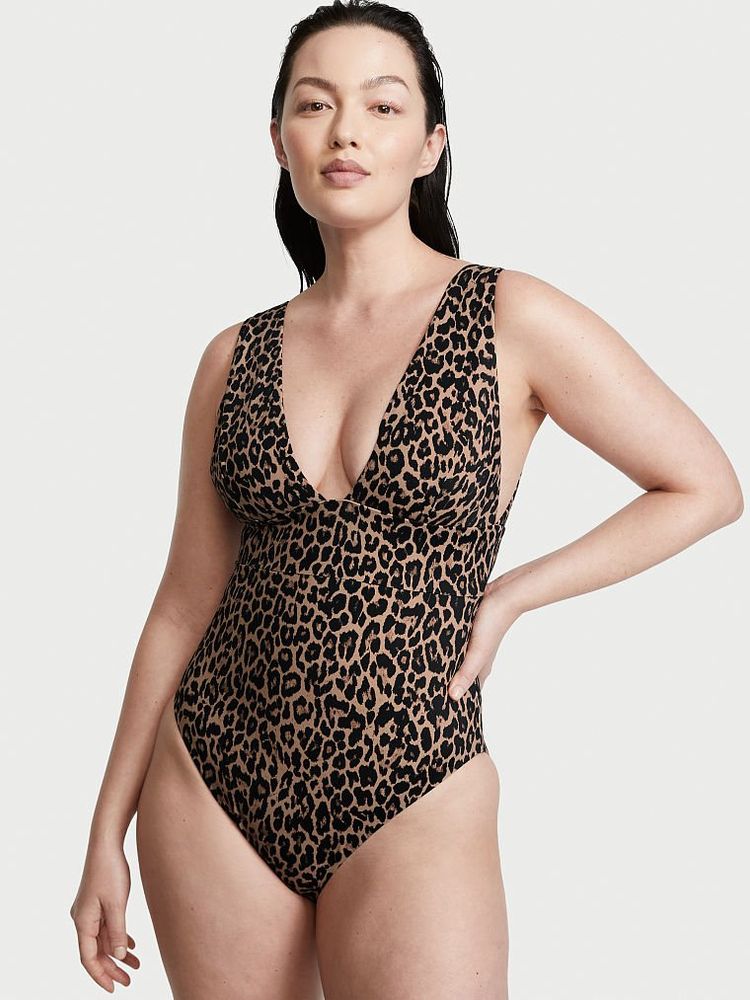 Essential Banded Plunge One-Piece Swimsuit