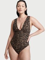 Essential Banded Plunge One-Piece Swimsuit