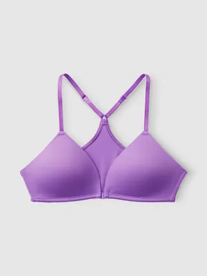 Front-Close Wireless Lightly Lined T-Shirt Bra