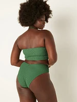Crinkle High-Waist Cheeky Bikini Bottom