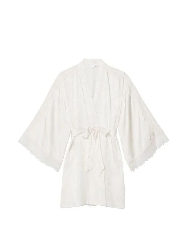 Buy Lace Inset Robe - Order Robes online 5000008946 - Victoria's Secret US