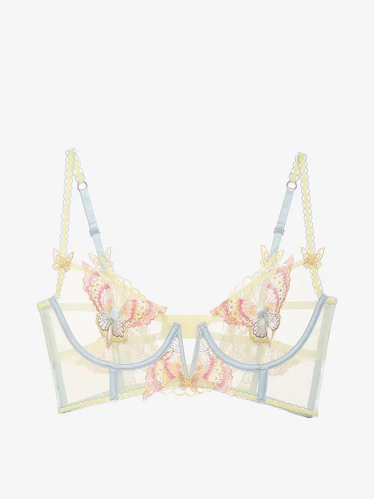 Pastel Papillon Longline Bra