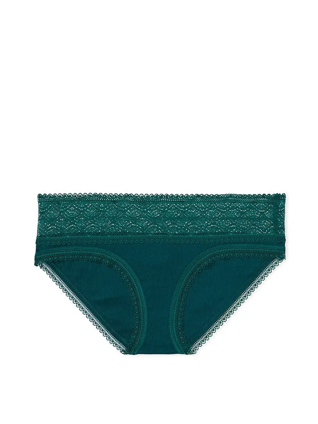 Victoria's Secret Posey Lace Waist Cotton Hiphugger Panty