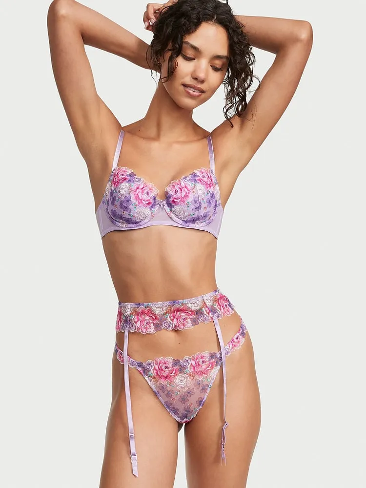 Vs Floral Embroidery Garter