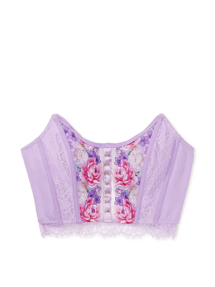 Buy Victoria's Secret Chain Shine Embroidered Corset Bra Top from