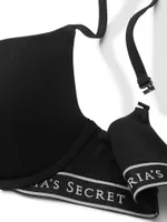 Pointelle Logo Lightly Lined Demi Bra