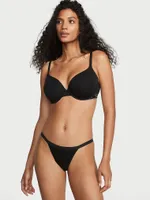 Pointelle Logo Lightly Lined Demi Bra