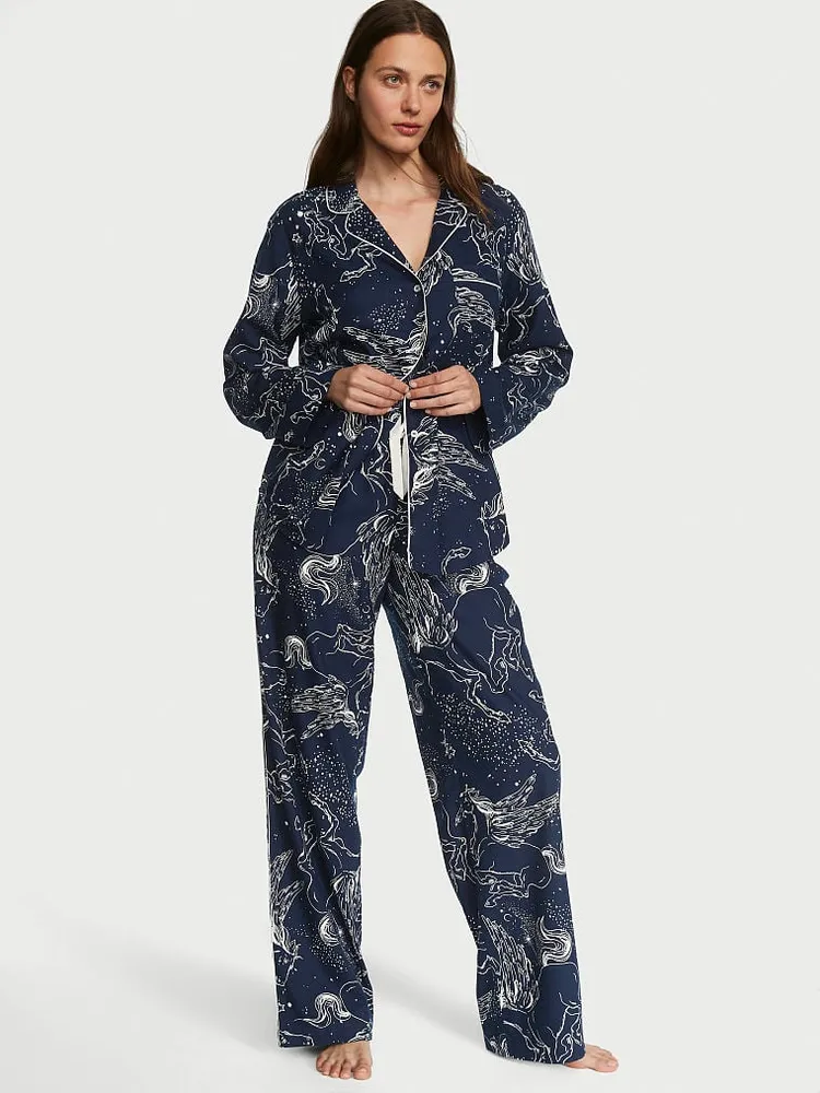  Victorias Secret Flannel Long Pajama Set, PJ Set