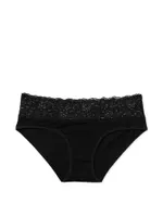 Lace-Waist Cotton Hiphugger Panty