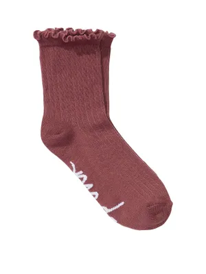 Ruffle Mid-Calf Socks