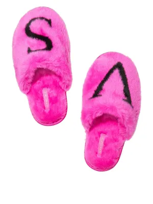 Closed-Toe Faux Fur Slipper