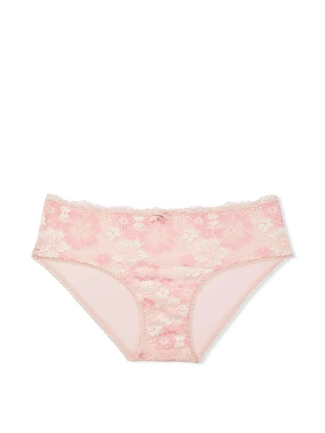 Lace Trim Ribbed Cheeky Panty