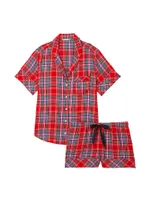 Flannel Short Pajama Set