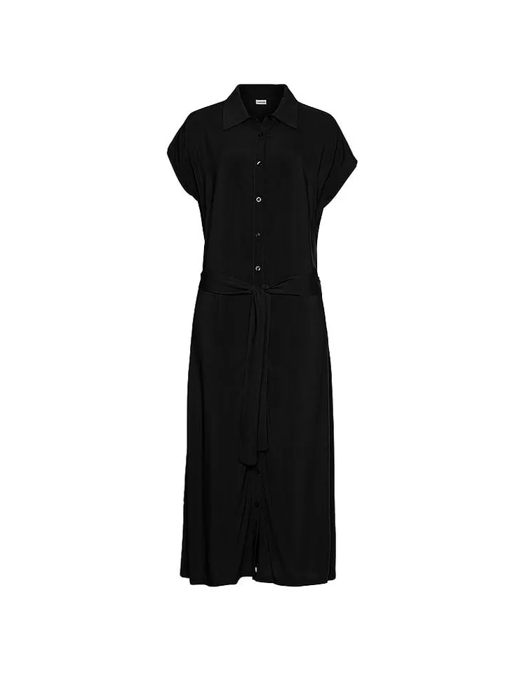 Short-Sleeve Midi Dress