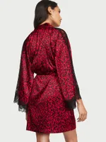 Luxe Satin Lace Inset Robe