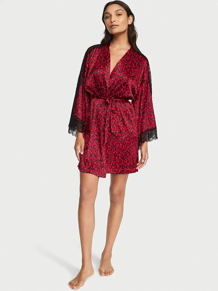 Luxe Satin Lace Inset Robe