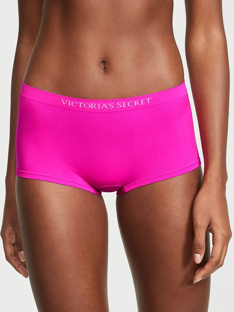 Victoria's Secret Pink Seamless Thong Panty Medium Black - Import