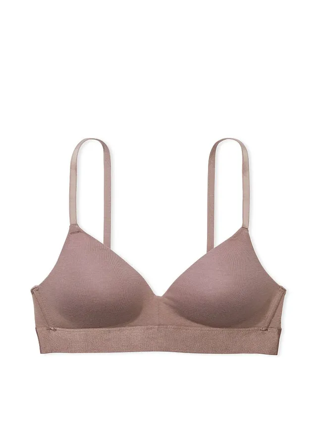 Victoria's Secret PINK Wear Everywhere T-Shirt Lightly Lined Bra in Heather  Grey