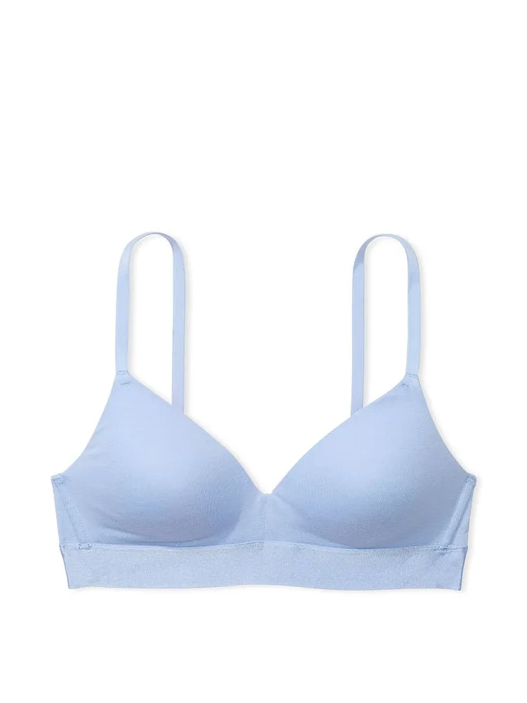 Victoria's Secret PINK Azure Sky Blue Smooth Non Wired Push Up Bralette