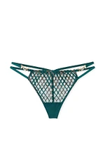 Shimmer Embroidery Strappy Thong Panty