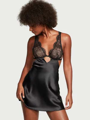 Lace Satin Cutout Slip