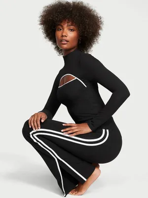 Cotton Cutout Long Sleeve Top