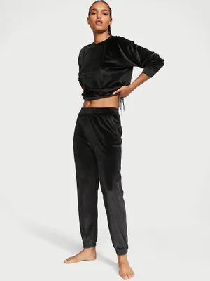 Velour Ribbed Lounge Pants