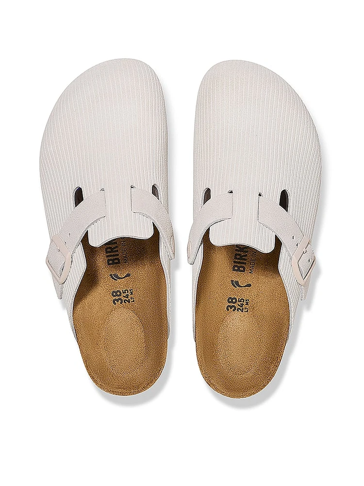 Boston Suede Embossed Corduroy Clog