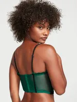 Strapless Dotted Mesh Corset Top