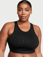 Scatter Shine Cotton High-Neck Racerback Bralette