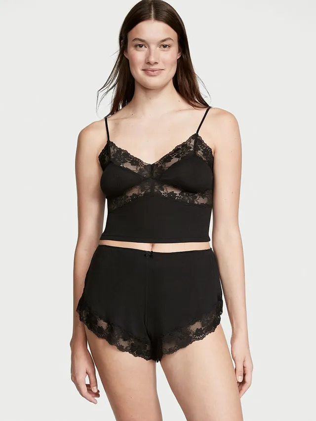 Vs Ribbed Modal & Lace Cami Set