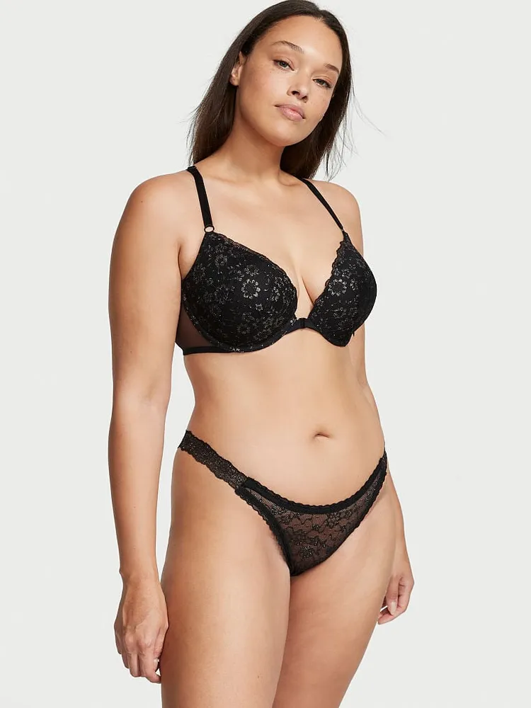 Sexy Tee Posey Lace Front-Close Push-Up Bra